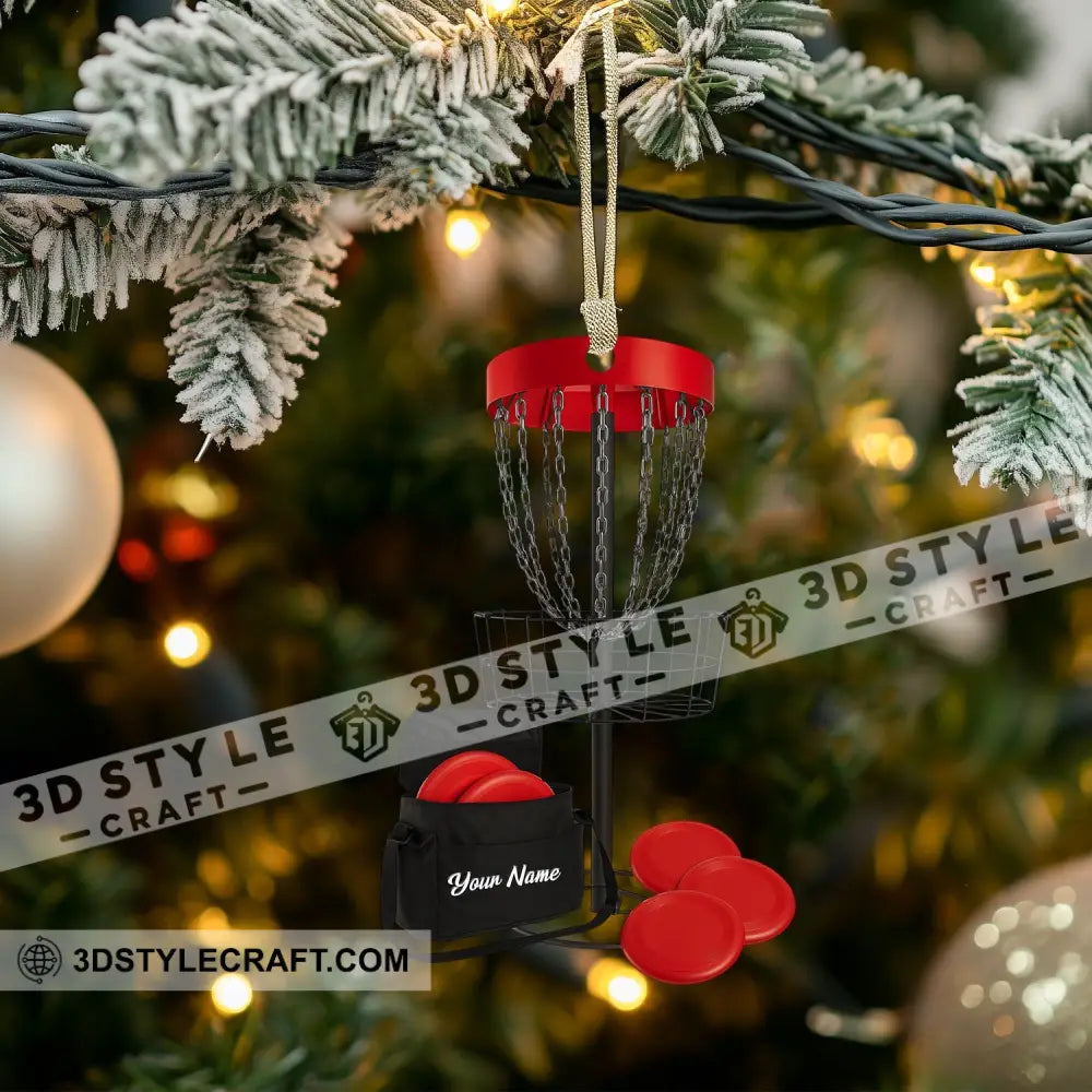 Disc Golf Home Decor Christmas Ornament Personalized Ornament Ornament