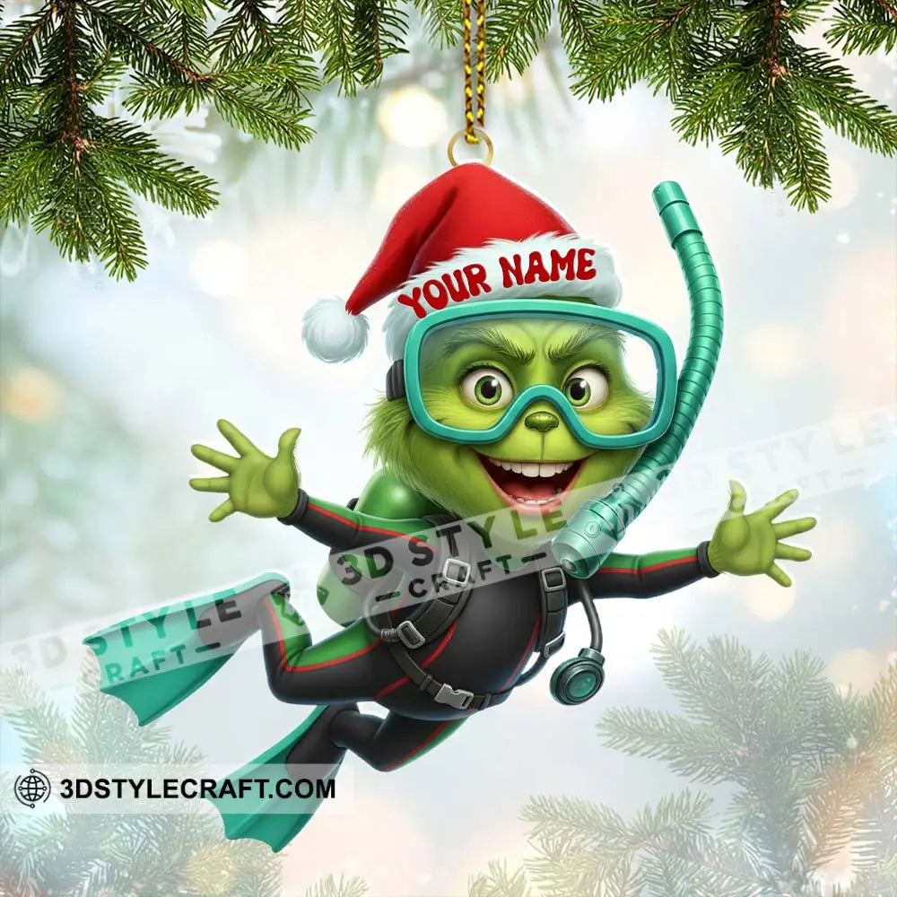 Diver ELF Home Decor Christmas Ornament Personalized Ornament Ornament