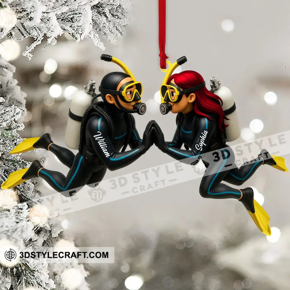 Diver Home Decor Christmas Ornament Personalized Ornament Ornament