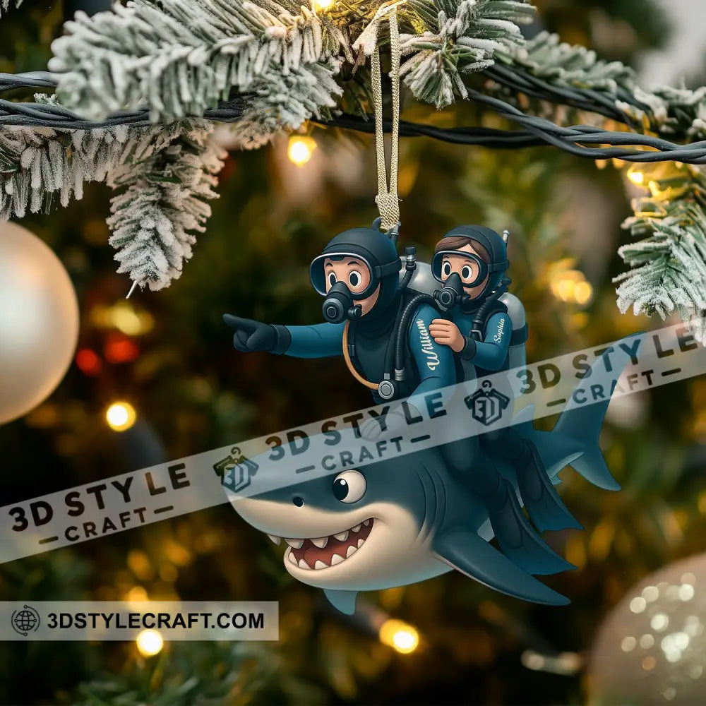 Diving Home Decor Christmas Ornament Personalized Ornament Ornament