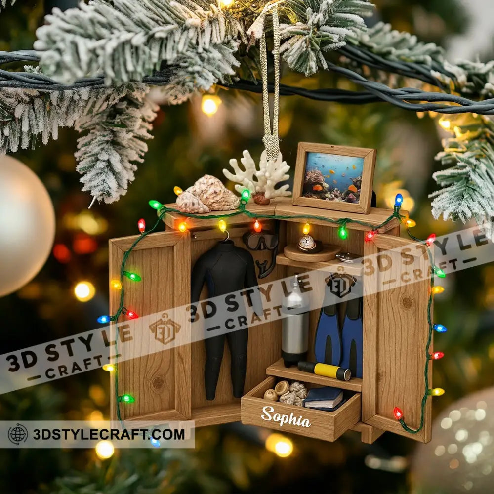 Diving Lover Home Decor Christmas Ornament Personalized Ornament Ornament