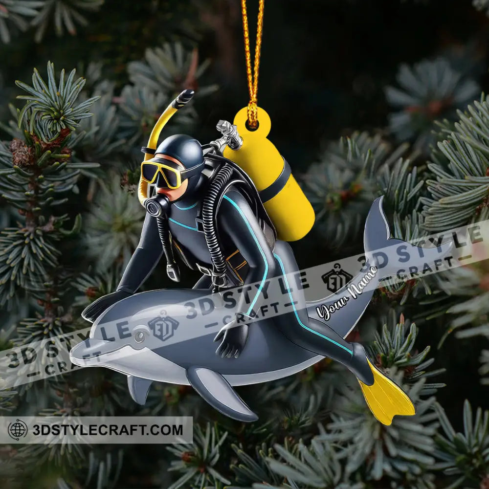 Diving Lover Home Decor Christmas Ornament Personalized Ornament Ornament