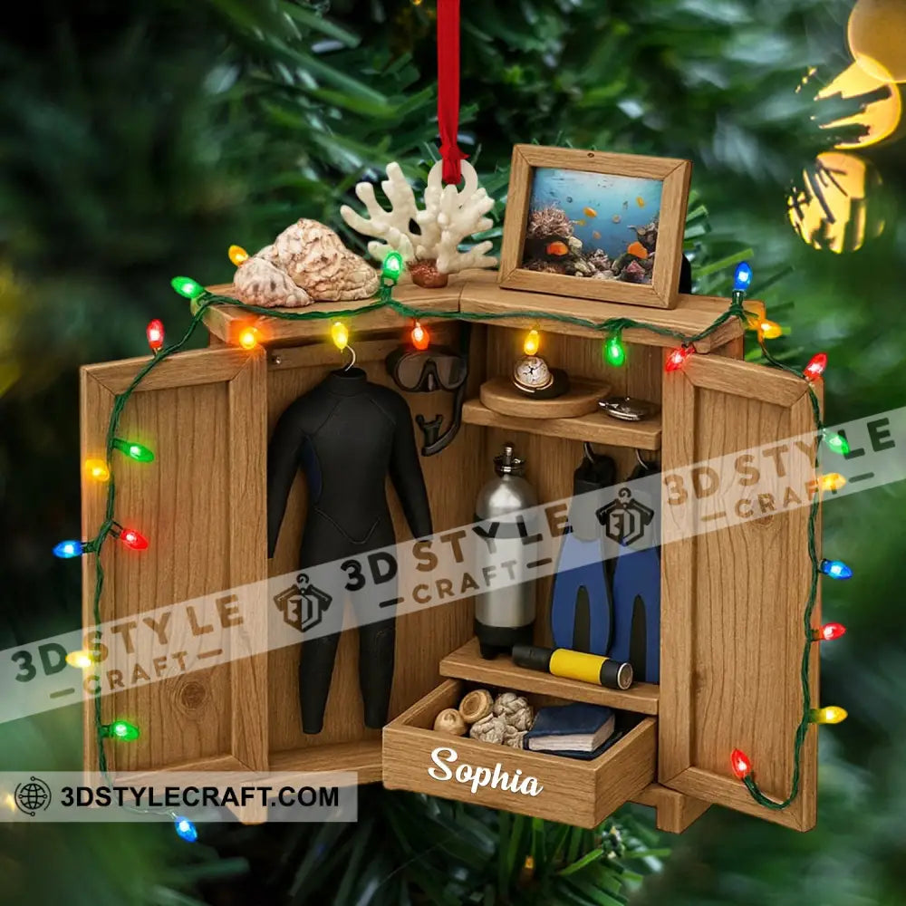 Diving Lover Home Decor Christmas Ornament Personalized Ornament Ornament
