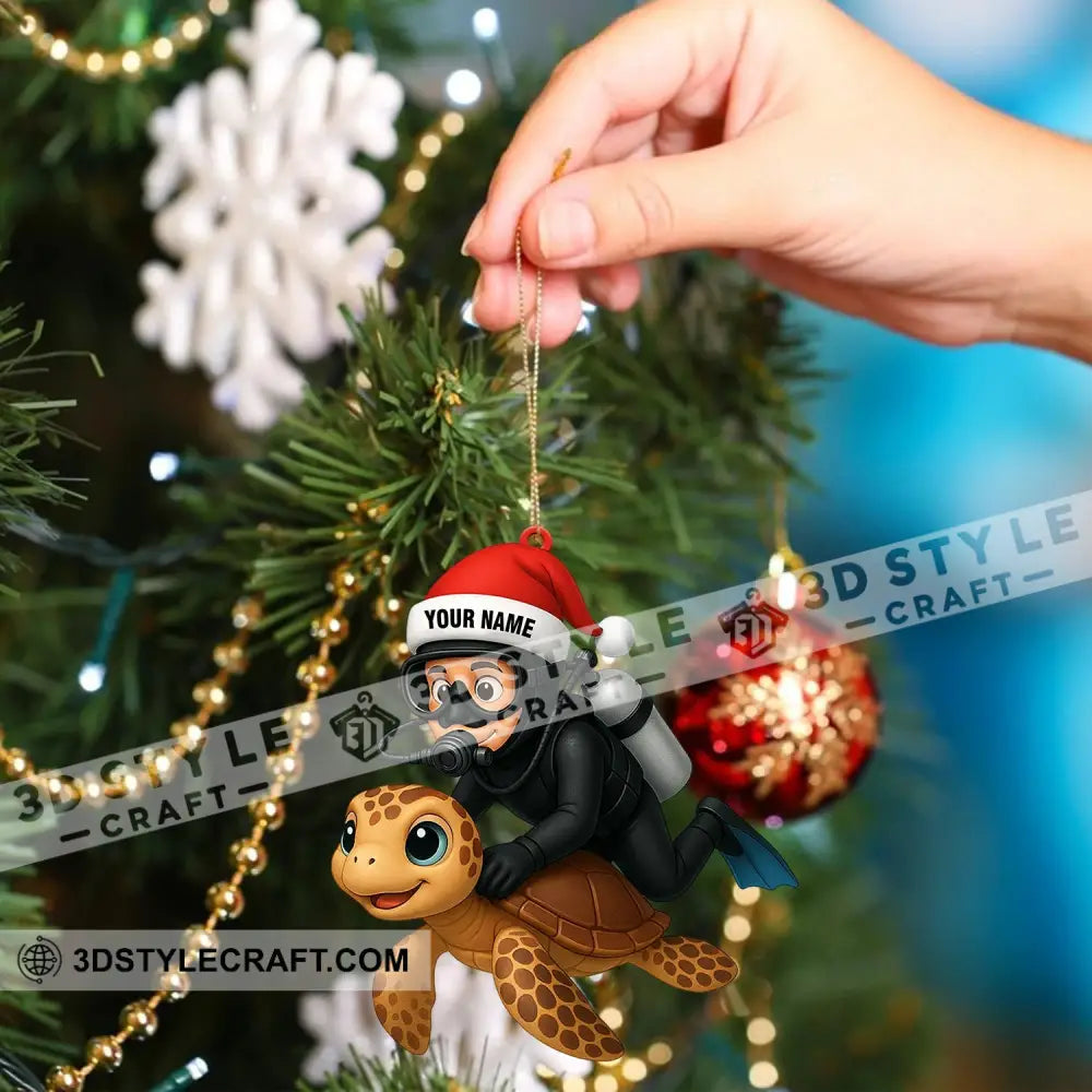 Diving Sea Lover Home Decor Christmas Ornament Personalized Ornament Ornament