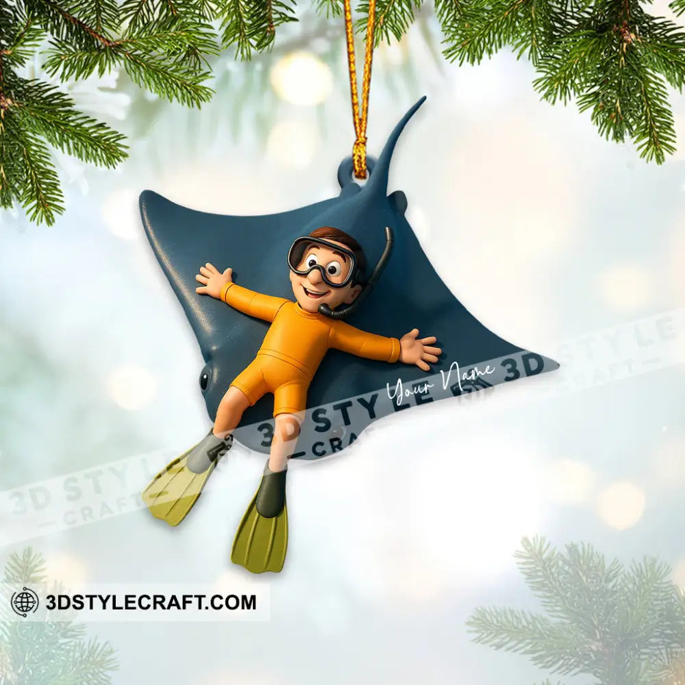 Diving Sea Lover Home Decor Christmas Ornament Personalized Ornament Ornament