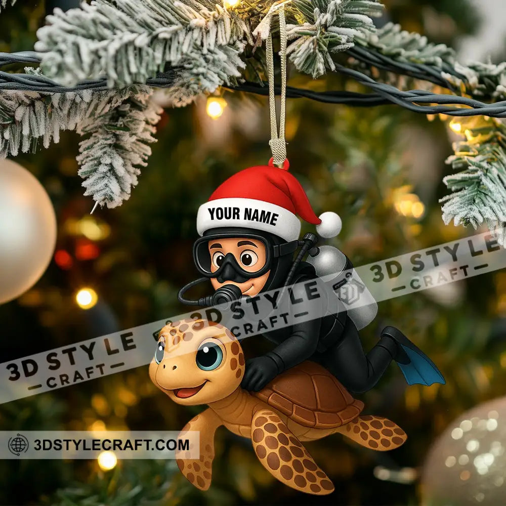 Diving Sea Lover Home Decor Christmas Ornament Personalized Ornament Ornament