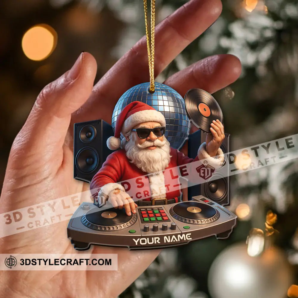 DJ Santa Home Decor Christmas Ornament Personalized Ornament Ornament