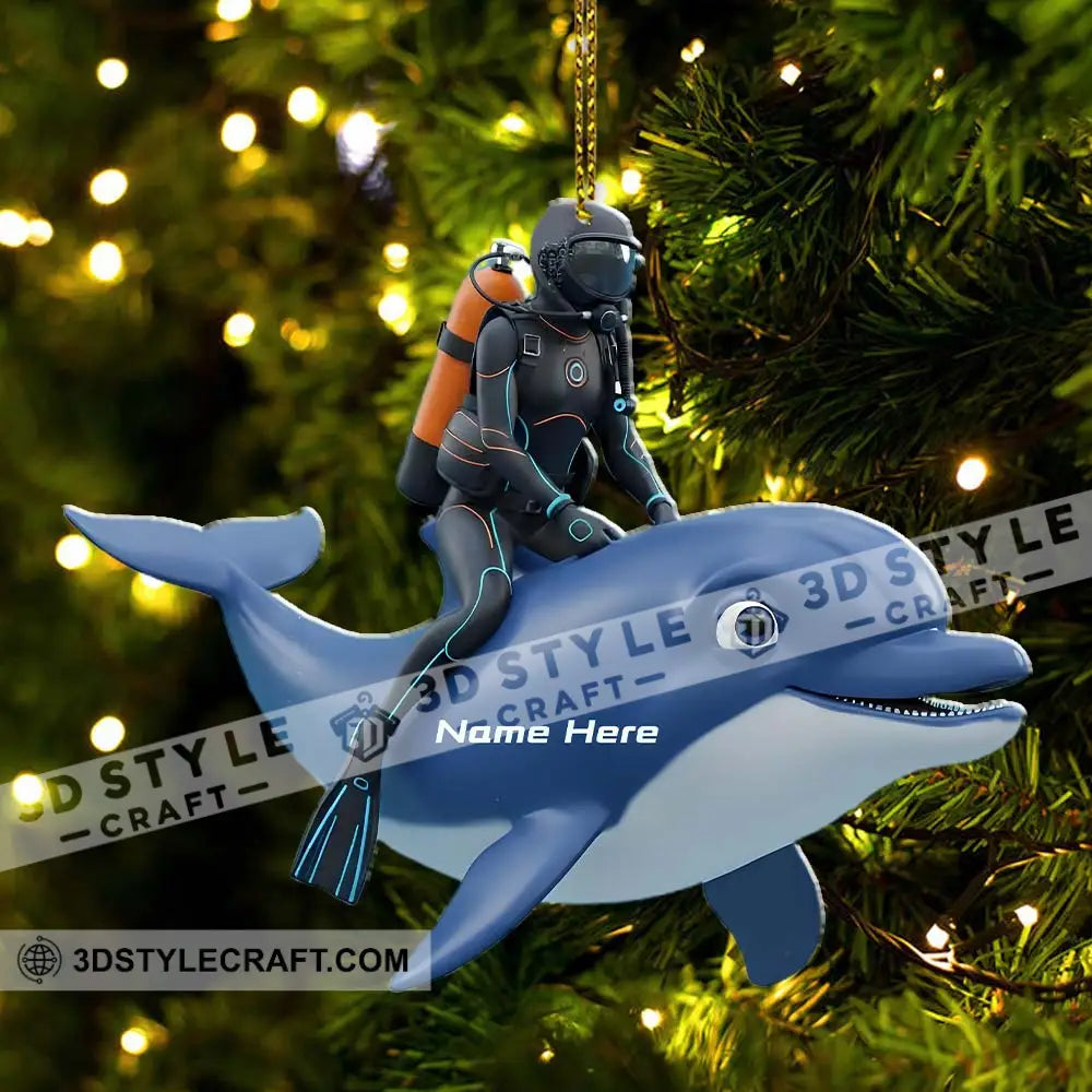 Dolphin Trainer Home Decor Christmas Ornament Personalized Ornament Ornament