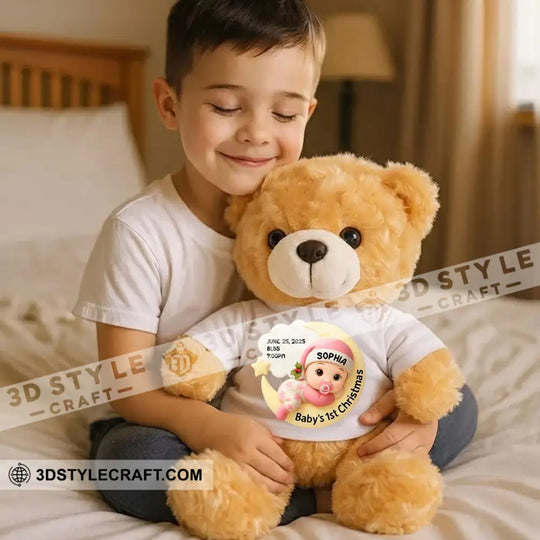 First Christmas Baby, Personalized Teddy Bear Shirt style option 4