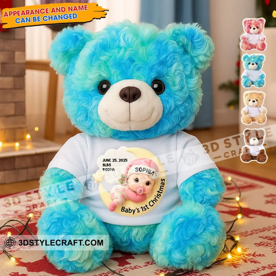 First Christmas Baby, Personalized Teddy Bear Shirt style option 1