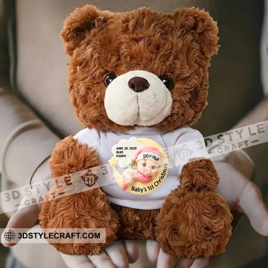 First Christmas Baby, Personalized Teddy Bear Shirt style option 3