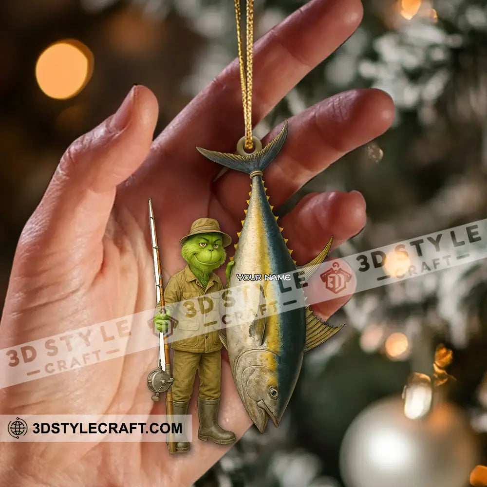 Fishing Lover Home Decor Christmas Ornament Personalized Ornament Ornament