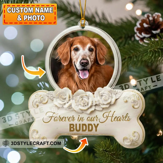 Forever In Our Hearts Memorial Home Decor Christmas Ornament Personalized Ornament 3.54’’ / 1 Ornament Ornament