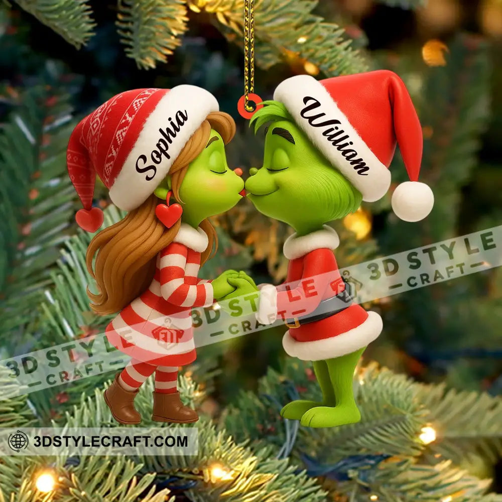 Grinch Couple Home Decor Christmas Ornament Personalized Ornament Ornament