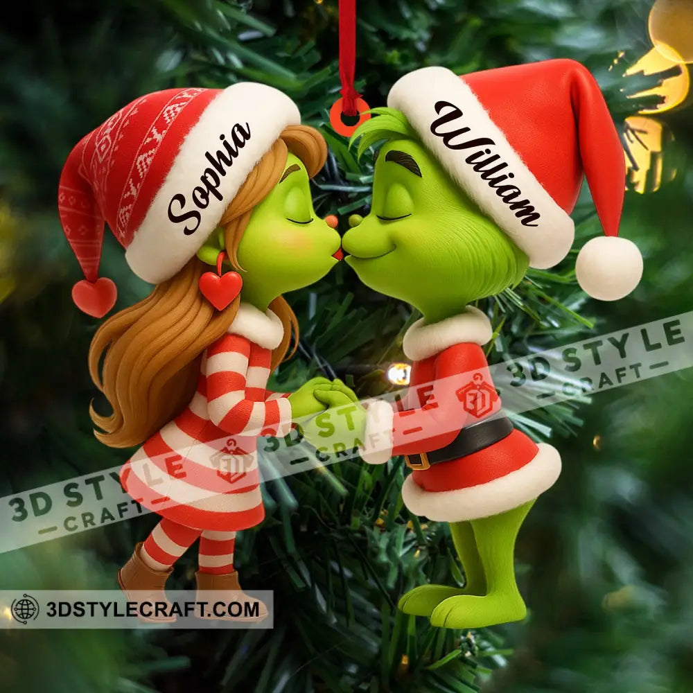 Grinch Couple Home Decor Christmas Ornament Personalized Ornament Ornament