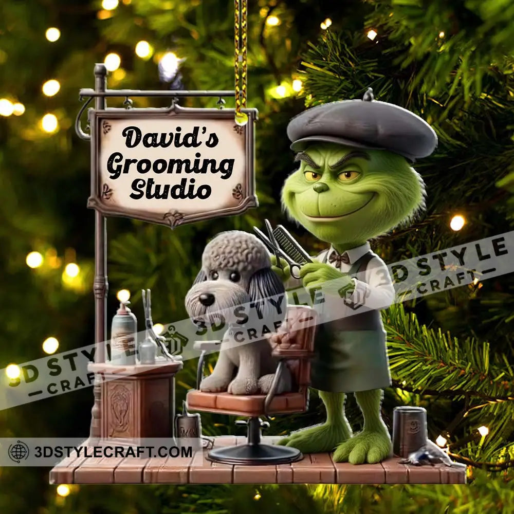Grinch Grooming Home Decor Christmas Ornament Personalized Ornament Ornament