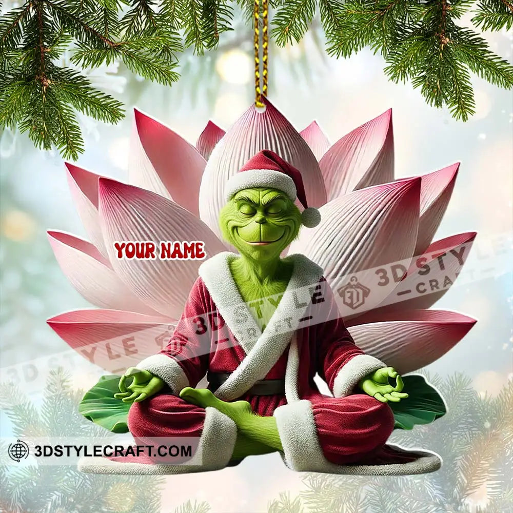 Grinch Meditation Home Decor Christmas Ornament Personalized Ornament Ornament