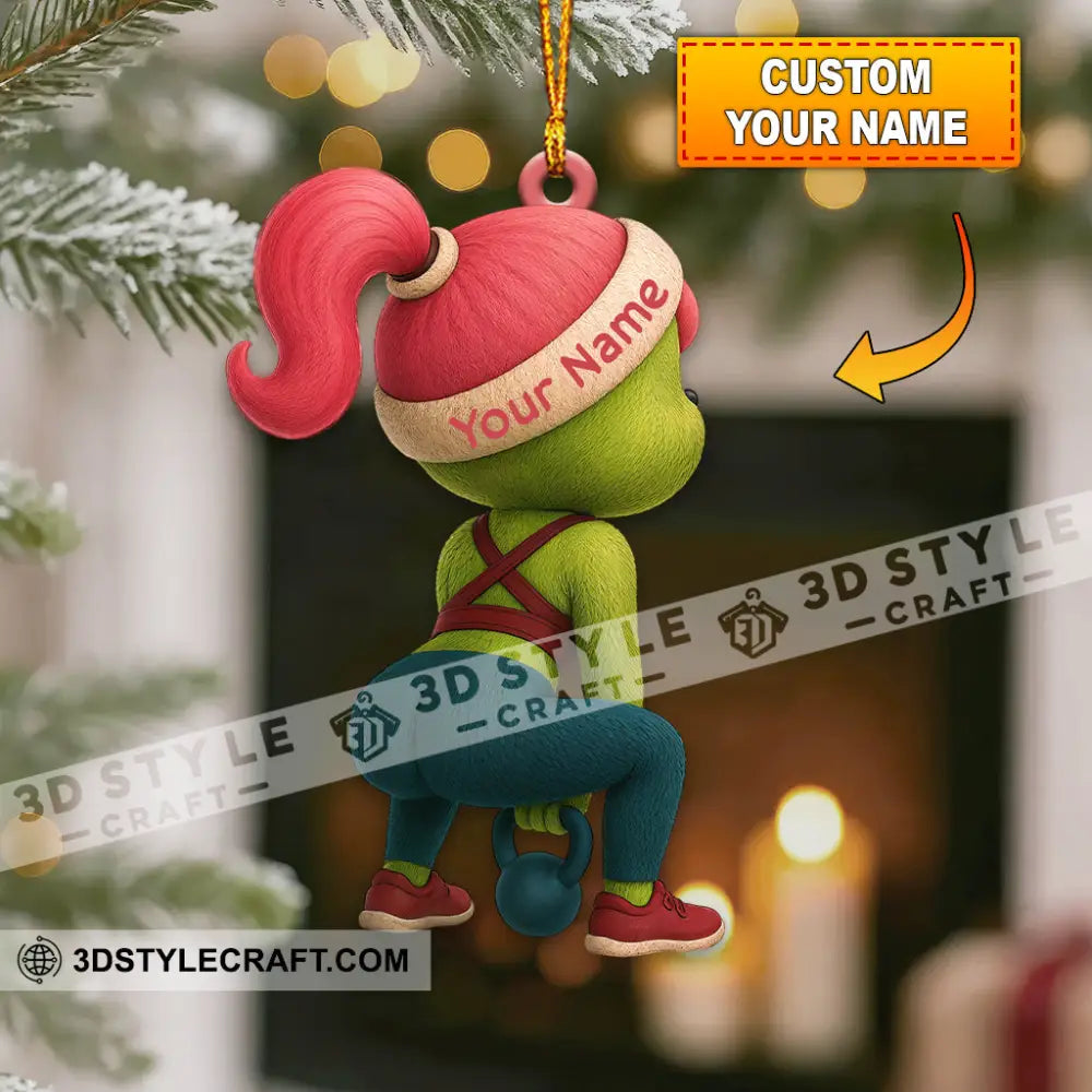 Gym Girl Home Decor Christmas Ornament Personalized Ornament 3.54’’ / 1 Ornament Ornament