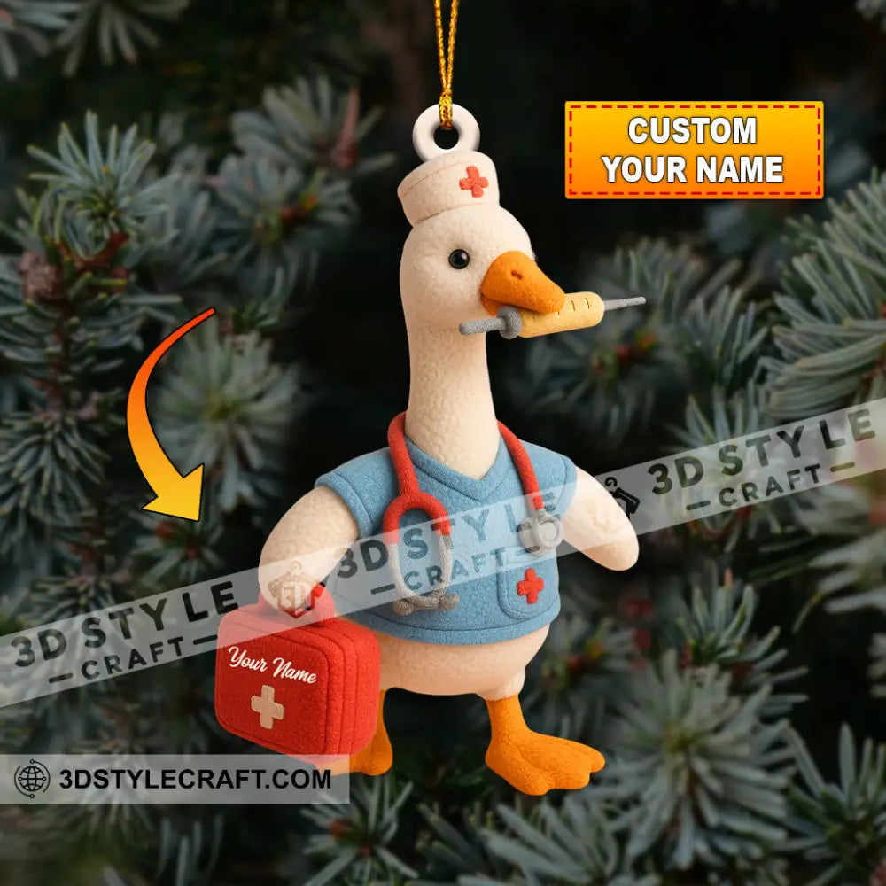 Healthcare Staff Home Decor Christmas Ornament Personalized Ornament 3.54’’ / 1 Ornament Ornament