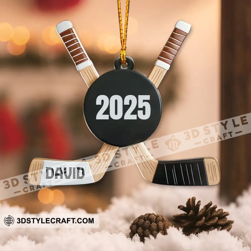 Hockey Home Decor Christmas Ornament Personalized Ornament Ornament