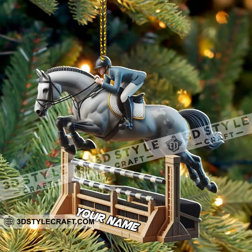 Horse Racer Home Decor Christmas Ornament Personalized Ornament Ornament