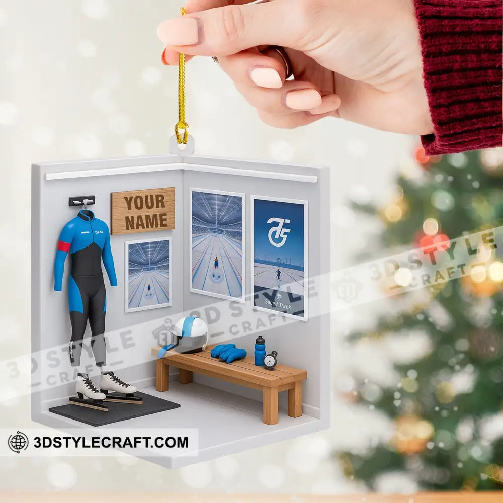 Ice Skating Corner Home Decor Christmas Ornament Personalized Ornament Ornament