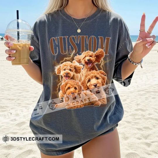 Kid And Adult T-Shirt - Custom Pet Lover T-Shirt, Custom Photo Collectible Gift style option 2