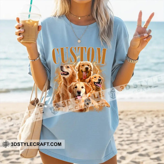Kid And Adult T-Shirt - Custom Pet Lover T-Shirt, Custom Photo Collectible Gift style option 4