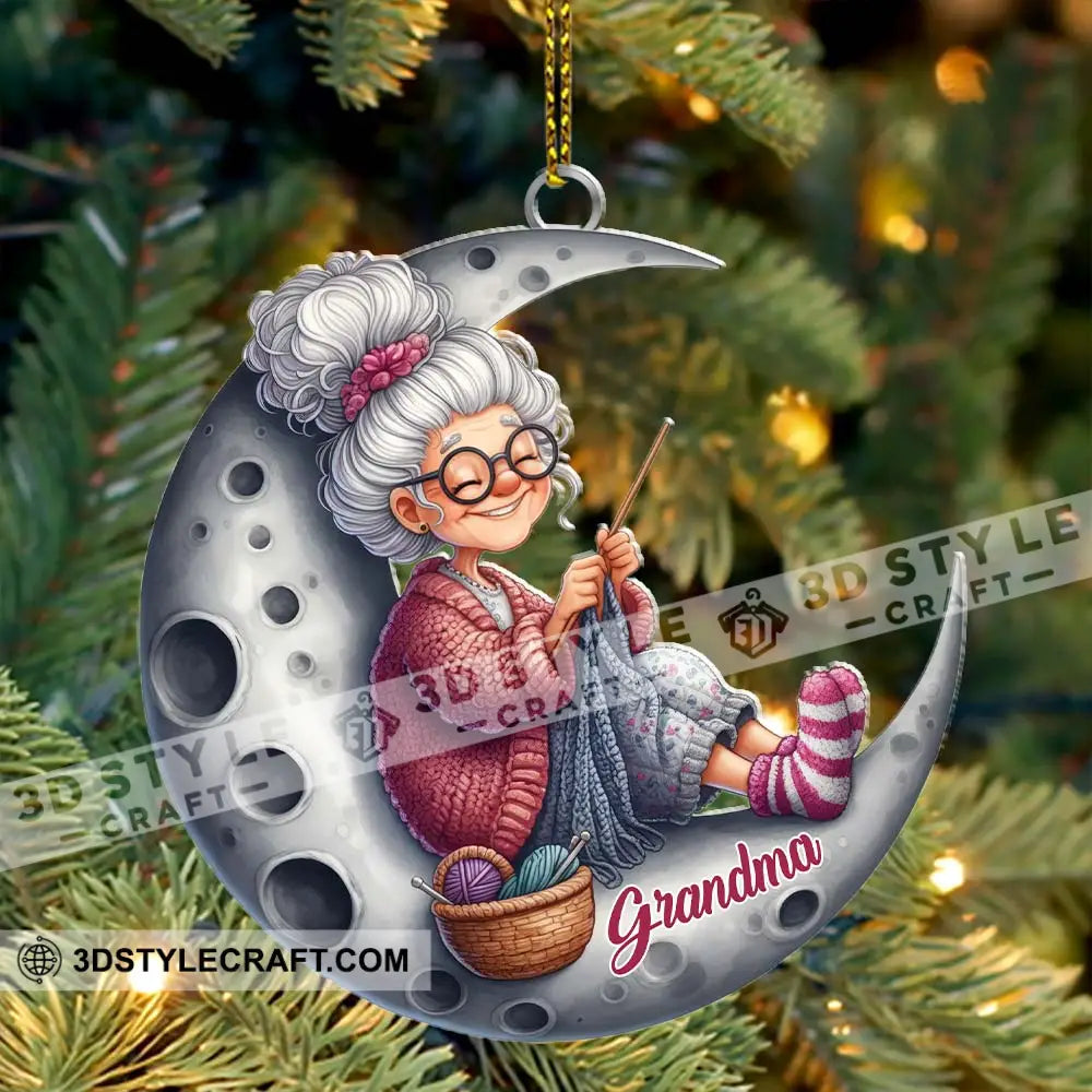 Knitting Woman Home Decor Christmas Ornament Personalized Ornament Ornament