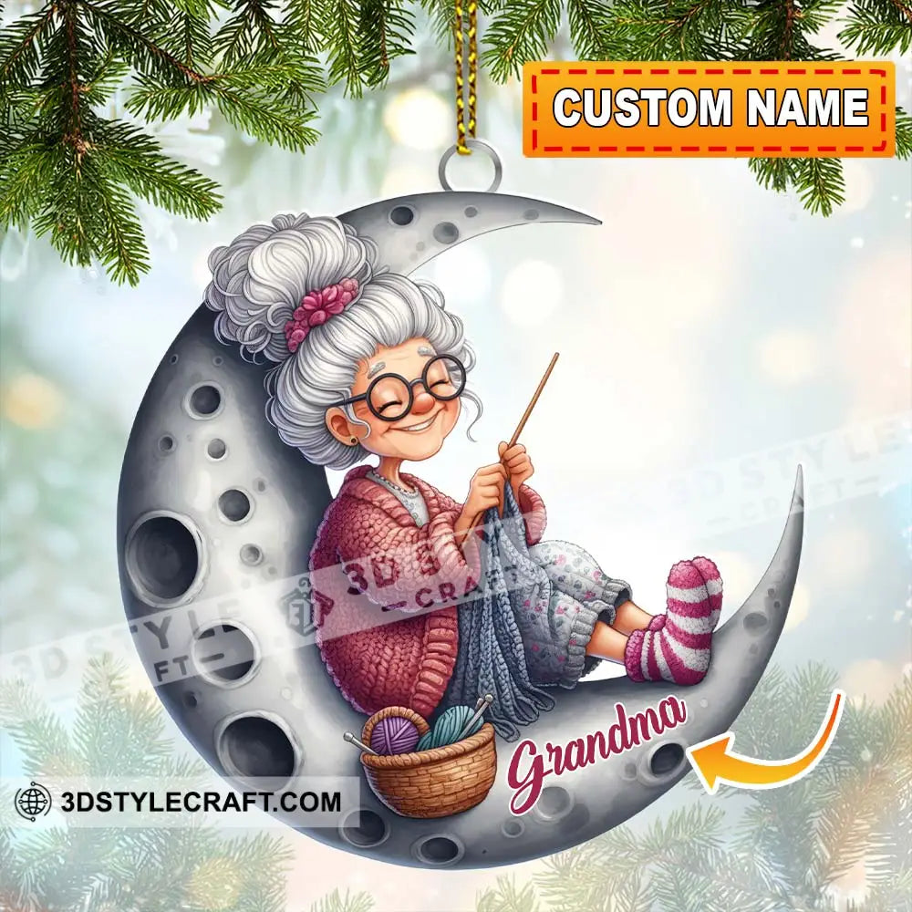 Knitting Woman Home Decor Christmas Ornament Personalized Ornament Ornament