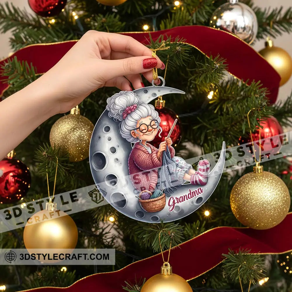 Knitting Woman Home Decor Christmas Ornament Personalized Ornament Ornament