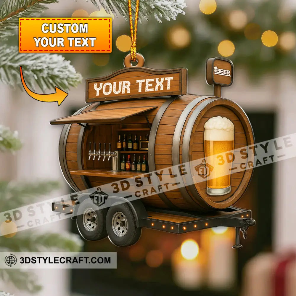 Let’s Drink Beer Home Decor Christmas Ornament Personalized Ornament 3.54’’ / 1 Ornament Ornament