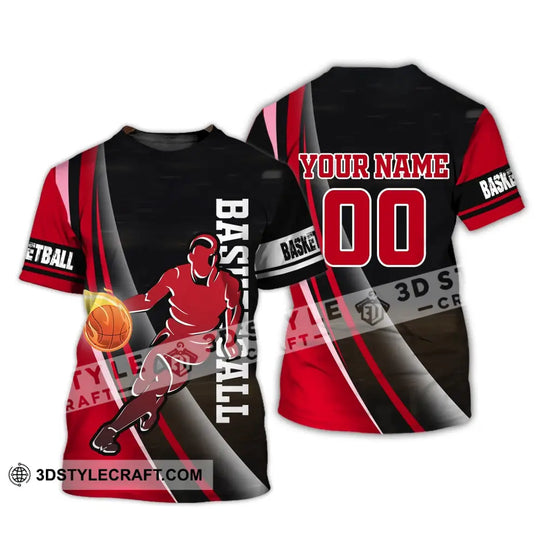 Man Shirt, Basketball Shirt, Custom Name T-Shirt, Basketball Man, Gift for Basketball Player style option 2