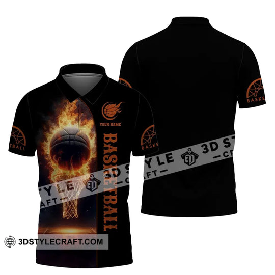 Man Shirt, Basketball Shirt, Custom Name T-Shirt, Basketball Polo, Gift for Basketball Player style option 4