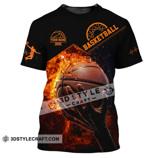 Man Shirt, Basketball Shirt, Custom Name T-Shirt, Basketball Polo, Gift for Basketball Player style option 3