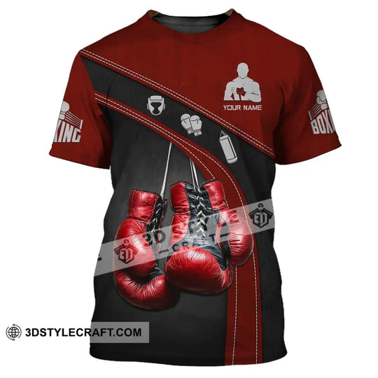 Man Shirt, Boxing Shirt, Custom Name T-Shirt, Boxing Polo, Gift for Boxing Lover style option 2