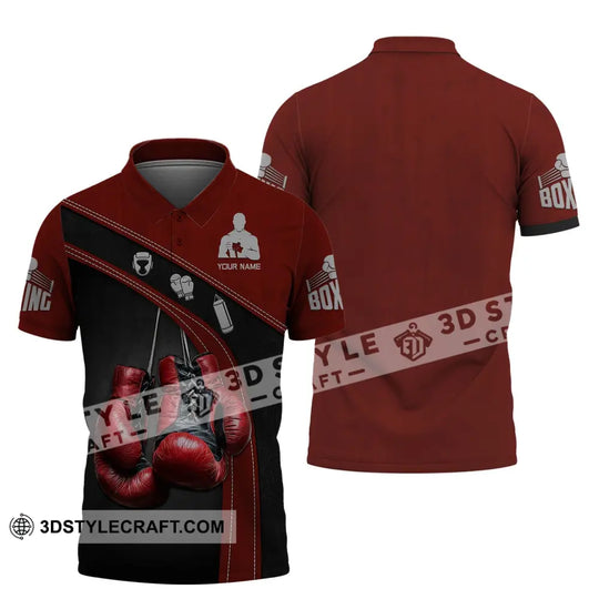 Man Shirt, Boxing Shirt, Custom Name T-Shirt, Boxing Polo, Gift for Boxing Lover style option 4