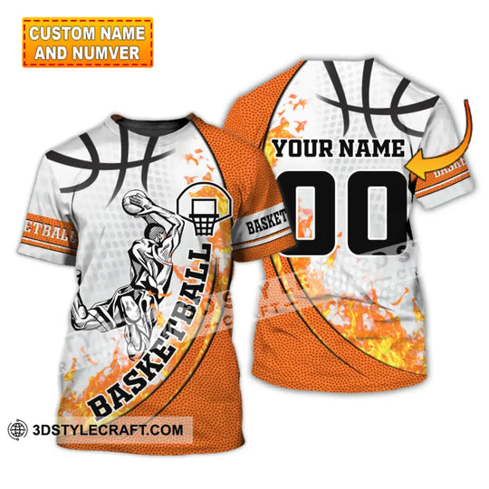 Man Shirt - Custom Basketball Lover Name And Number T-Shirt - Personalized Basketball Shirt style option 1