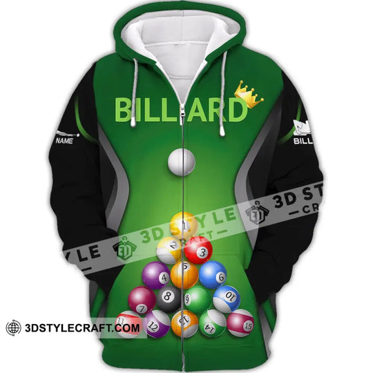 Man Shirt, Custom Billiards Polo Shirt, Billiards T-shirt, Billiards Balls, Shirt For Billiards Players style option 3