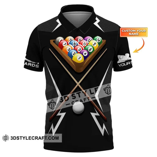 Man Shirt, Custom Billiards Polo Shirt, Billiards T-shirt, Billiards Shirt, Shirt For Billiards Lovers style option 1