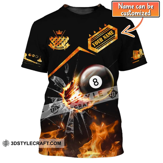 Man Shirt, Custom Billiards Shirt, Billiards T-shirt, Billiards Lover Gift, Shirt For Billiards Players style option 1