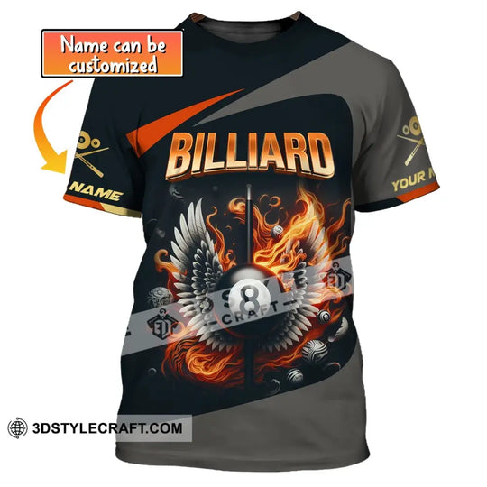 Man Shirt, Custom Billiards Shirt, Billiards T-shirt, Billiards Lover Gift, Shirt For Billiards Players style option 1
