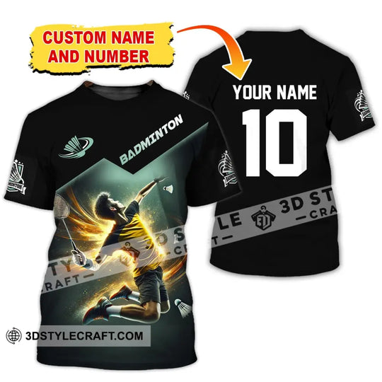 Man Shirt, Custom Name and Number Badminton Polo Shirt, Badminton Club Uniform, Badminton T-Shirt style option 1