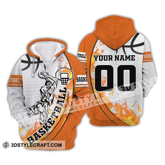 Man Shirt, Custom Name and Number Basketball Hoodie, Basketball T-Shirt, Gift for Basketball Player style option 2
