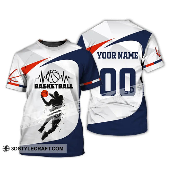 Man Shirt, Custom Name and Number Basketball T-Shirt, Basketball Man, Gift for Basketball Player style option 2