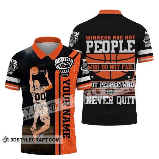 Man Shirt, Custom Name and Number Basketball T-Shirt, Never Quit, Gift for Basketball Player style option 4