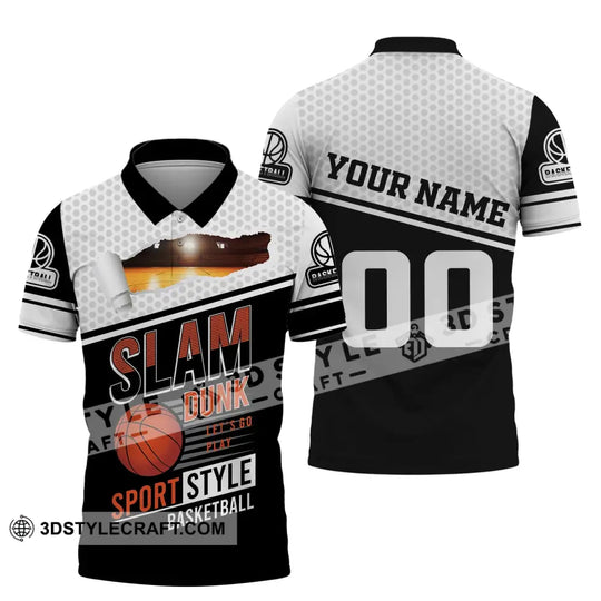 Man Shirt, Custom Name and Number Basketball T-Shirt, Slam Dunk Sport Style, Gift for Basketball Player style option 4