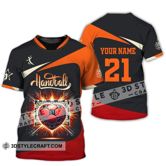 Man Shirt, Custom Name and Number Handball Shirt, Handball Polo Long Sleeve, Handball Club Uniform, Handball Lover Gift style option 3