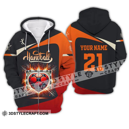 Man Shirt, Custom Name and Number Handball Shirt, Handball Polo Long Sleeve, Handball Club Uniform, Handball Lover Gift style option 4