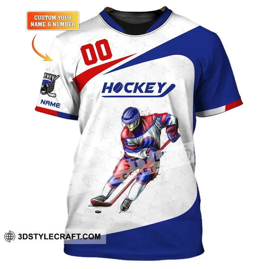 Man Shirt, Custom Name and Number Hockey T-Shirt, Hockey Polo, Gift for Hockey Player style option 1